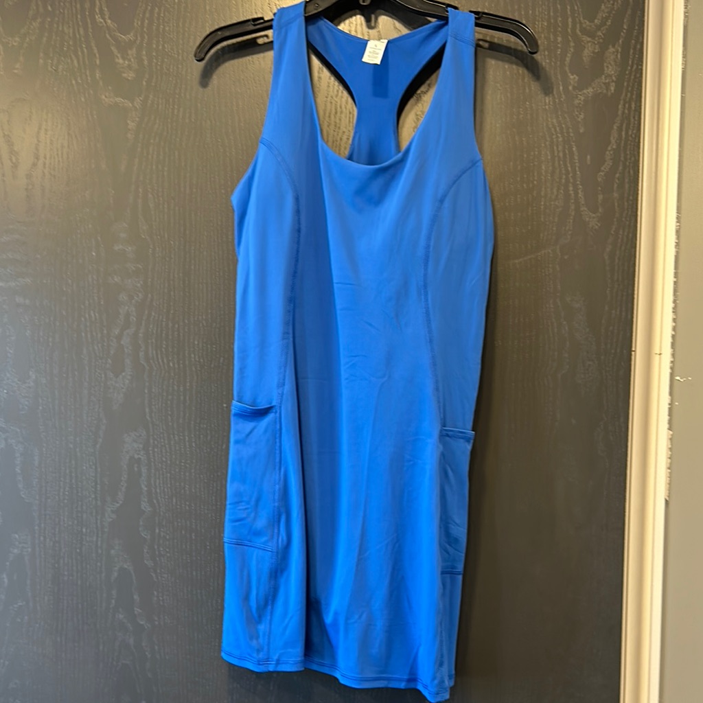 90 Degree Brand Blue Sleeveless Dress With Pockets